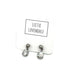 Pair of earrings on a card with &