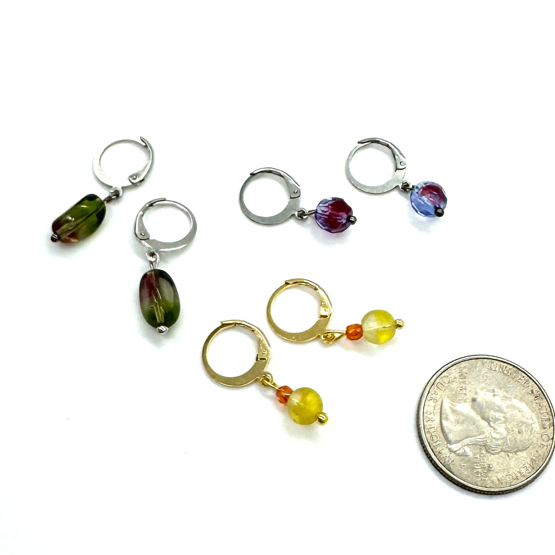 Minimalist RARE Glass Drop Earrings - Mini Beebees