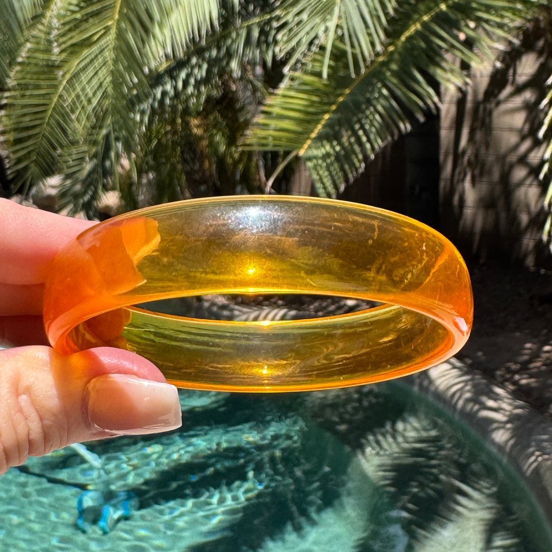 Yellow Sunshine Bangle Bracelet - 8&quot;