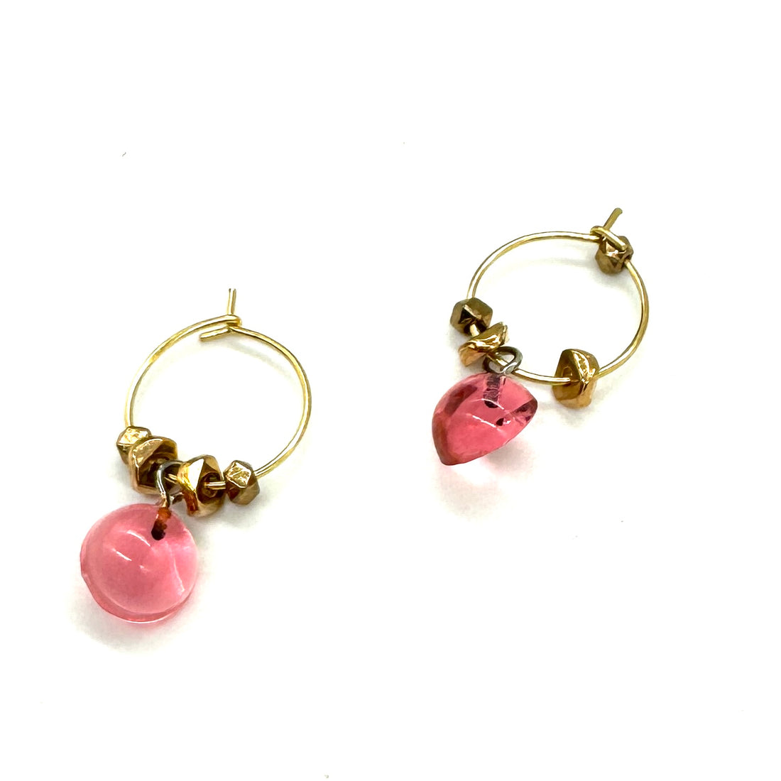 Pink Micro Hoop Earrings