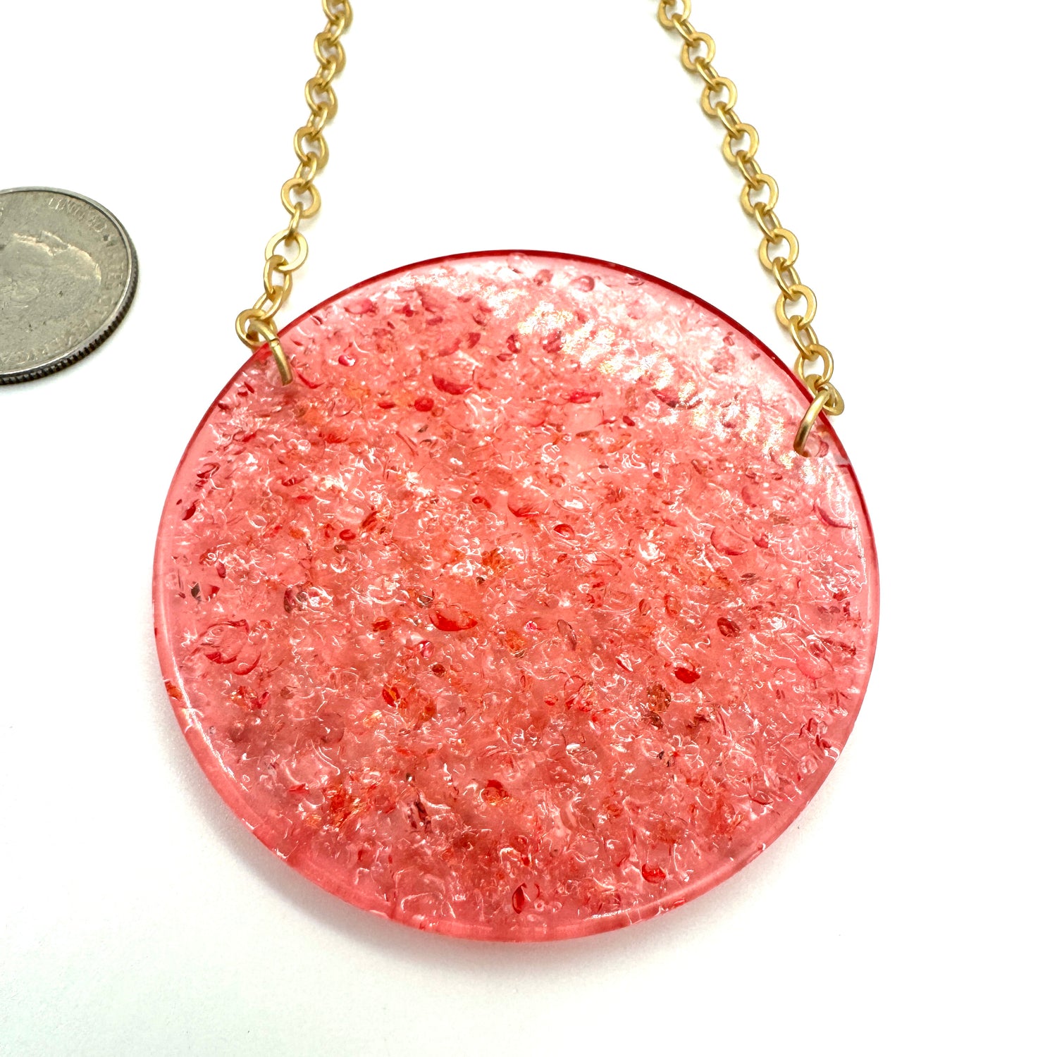 LIMITED Raspberry Vintage Resin Necklace