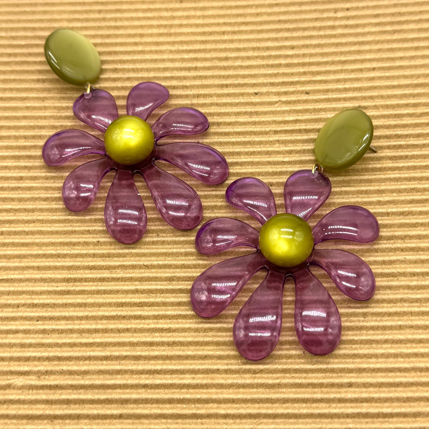 Retro Splat Flower Earrings