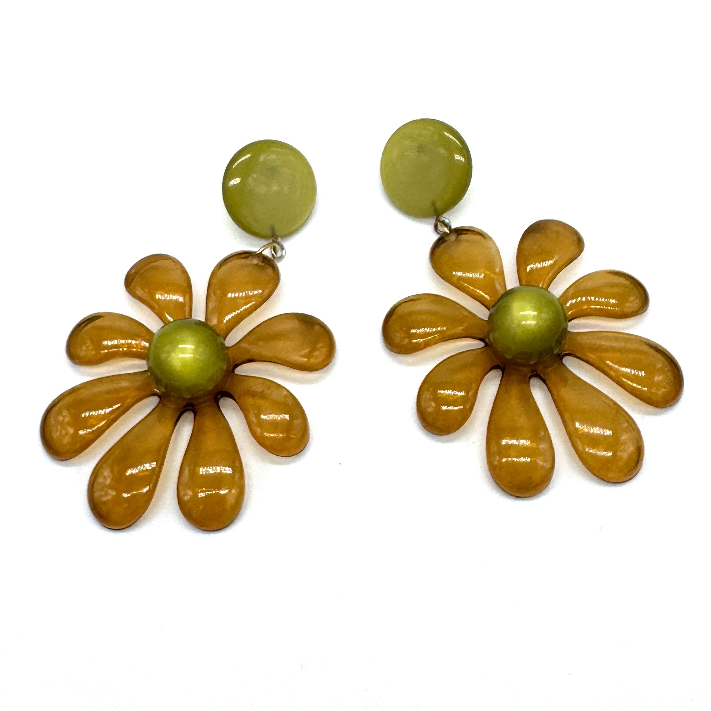 Retro Splat Flower Earrings