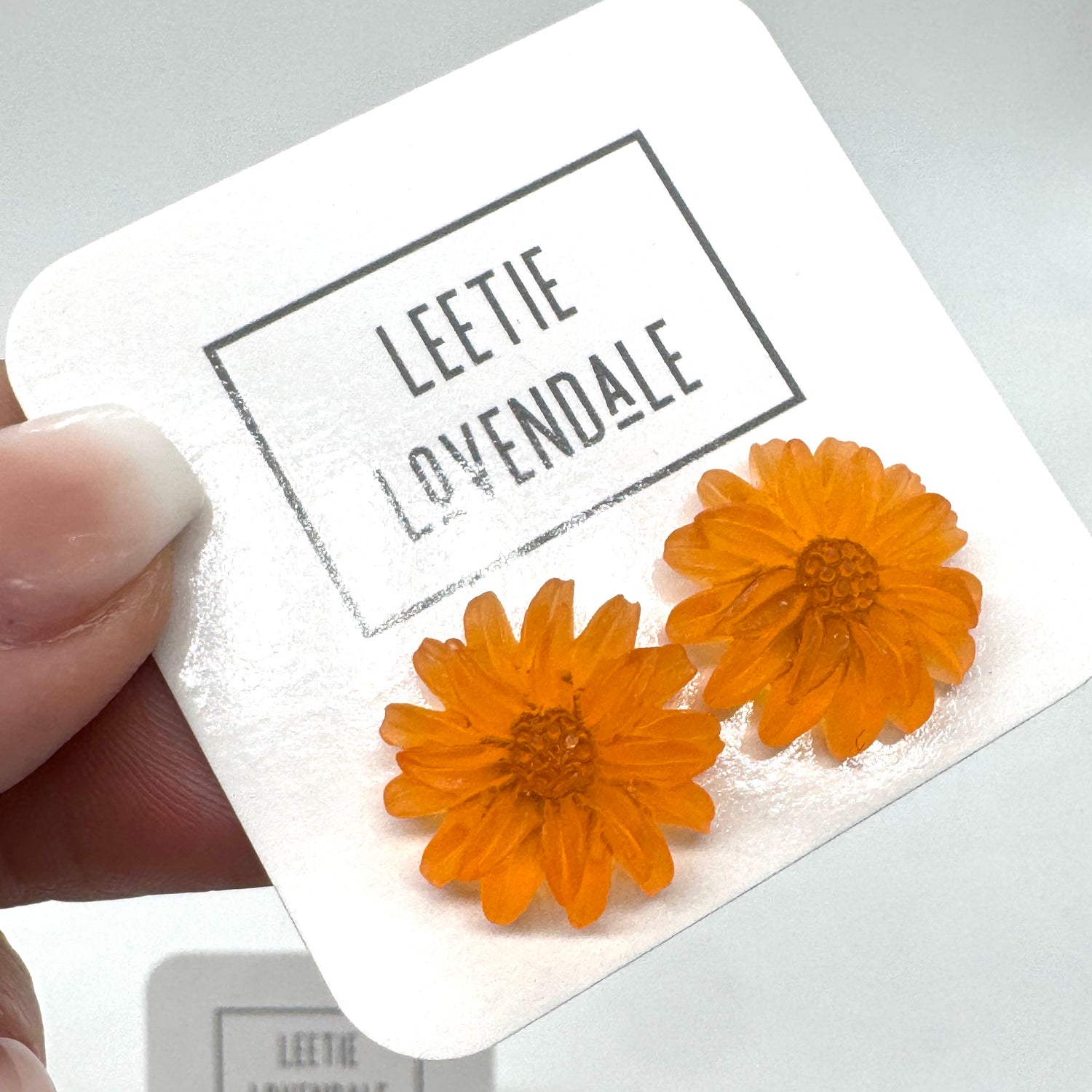 Frosted SunFlower Stud Earrings