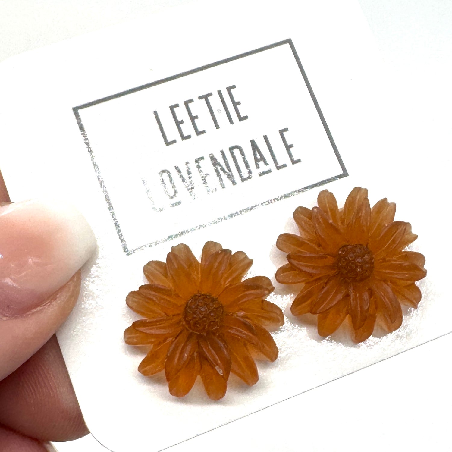 Frosted SunFlower Stud Earrings