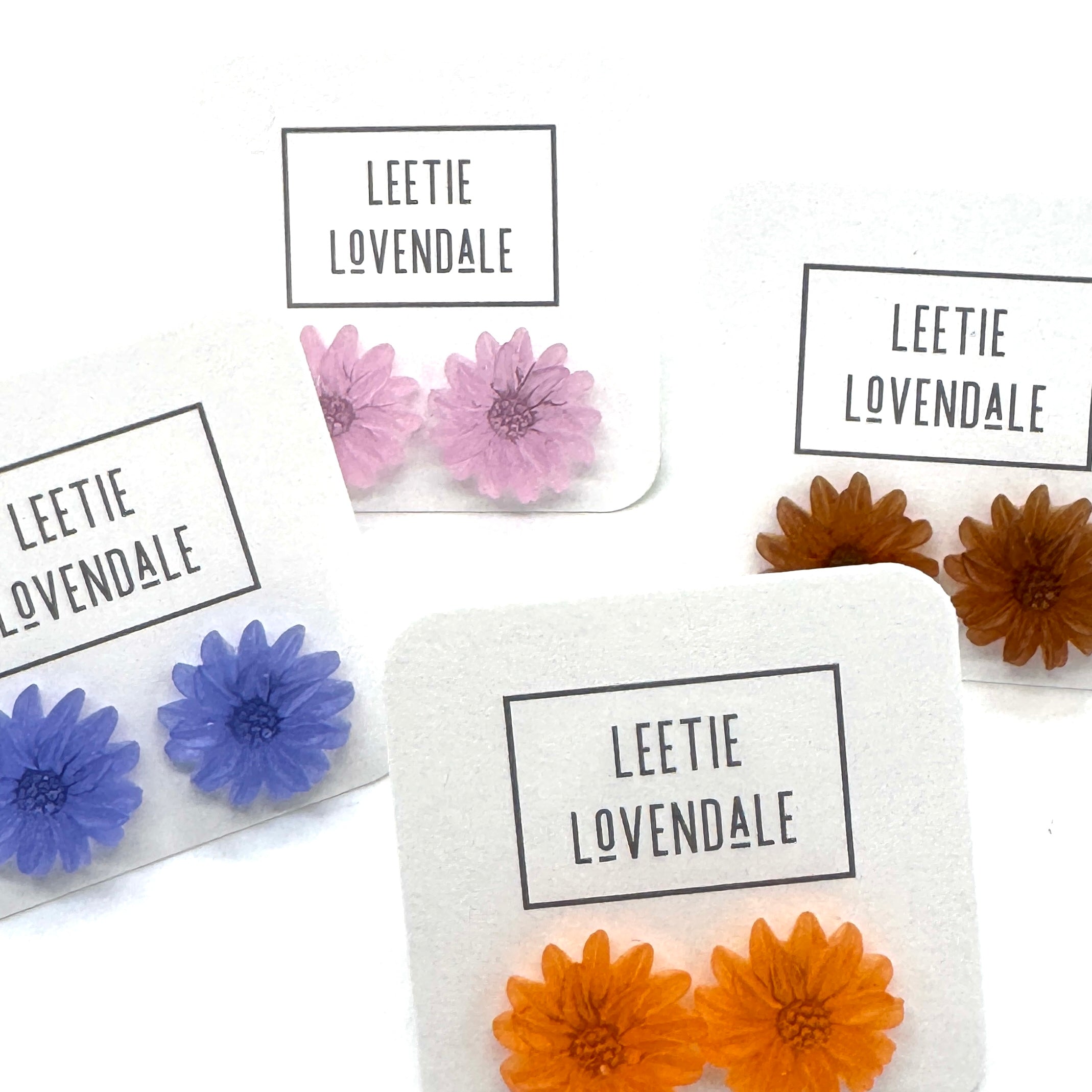 Frosted SunFlower Stud Earrings