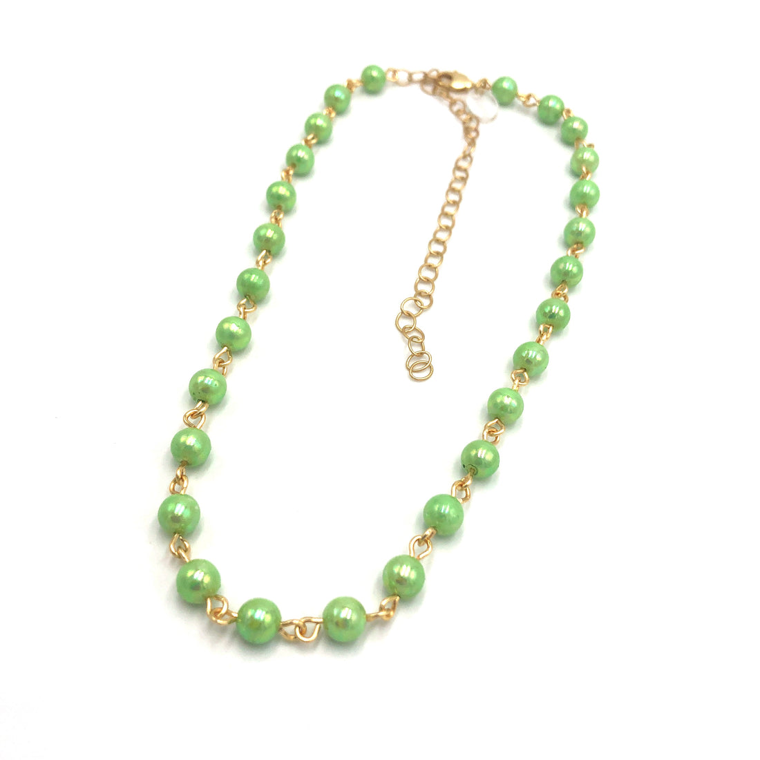 Pear Green Pearlized Amelia Necklace *