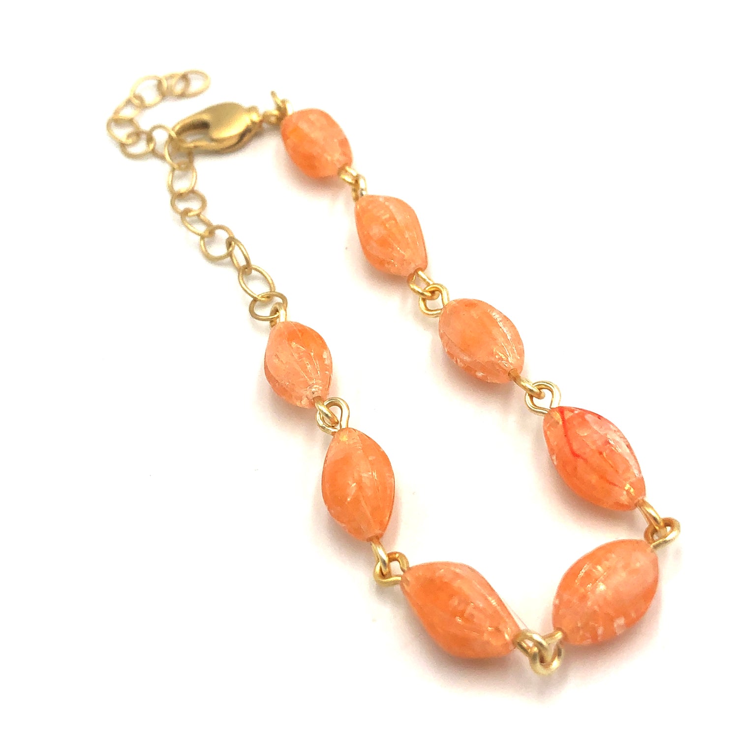 Tangerine Crackle Betsy Bracelet