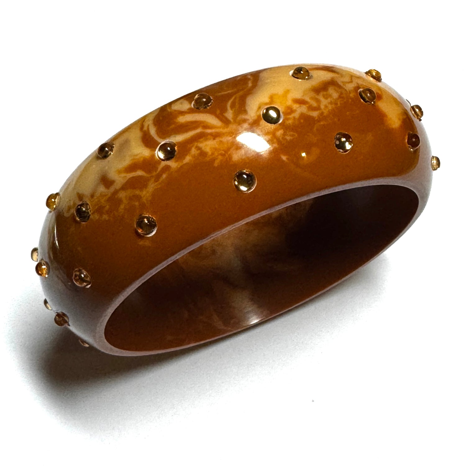 Glass Studded Bangle Bracelet