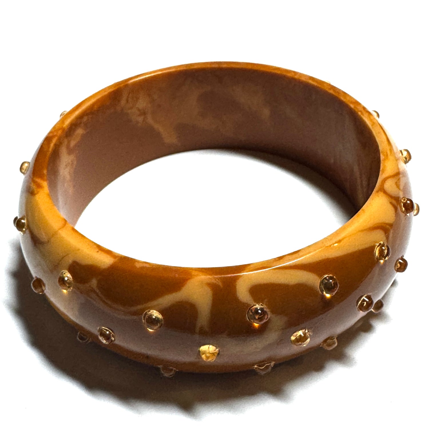 Glass Studded Bangle Bracelet