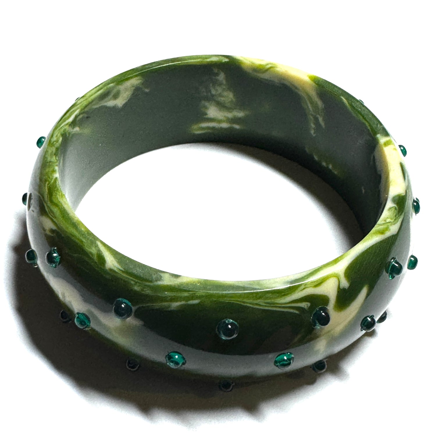 Glass Studded Bangle Bracelet