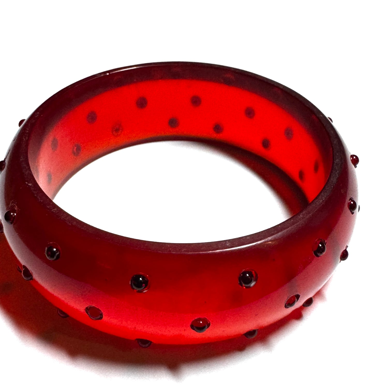 Glass Studded Bangle Bracelet