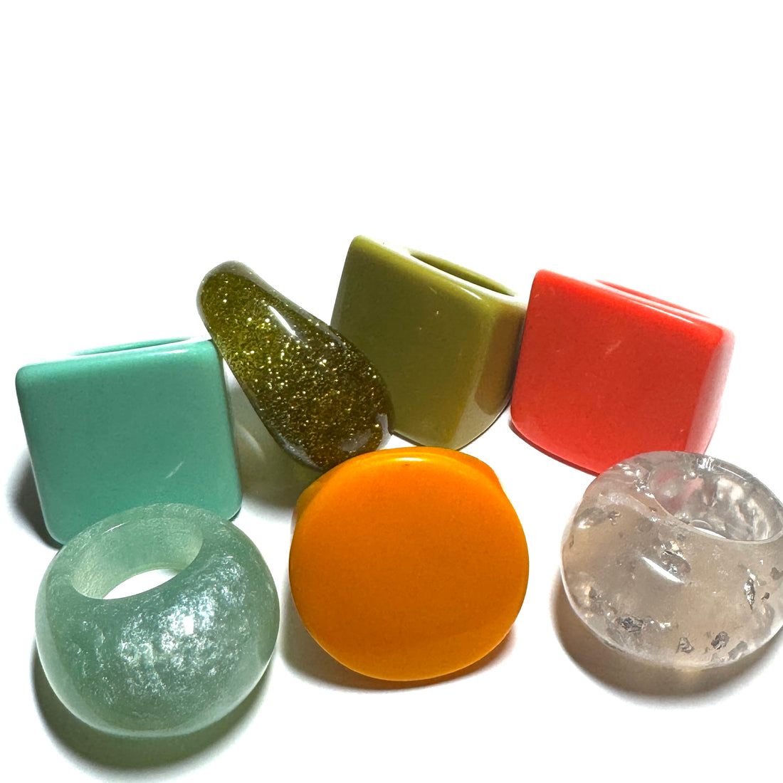 Forma Resin Ring – Coral