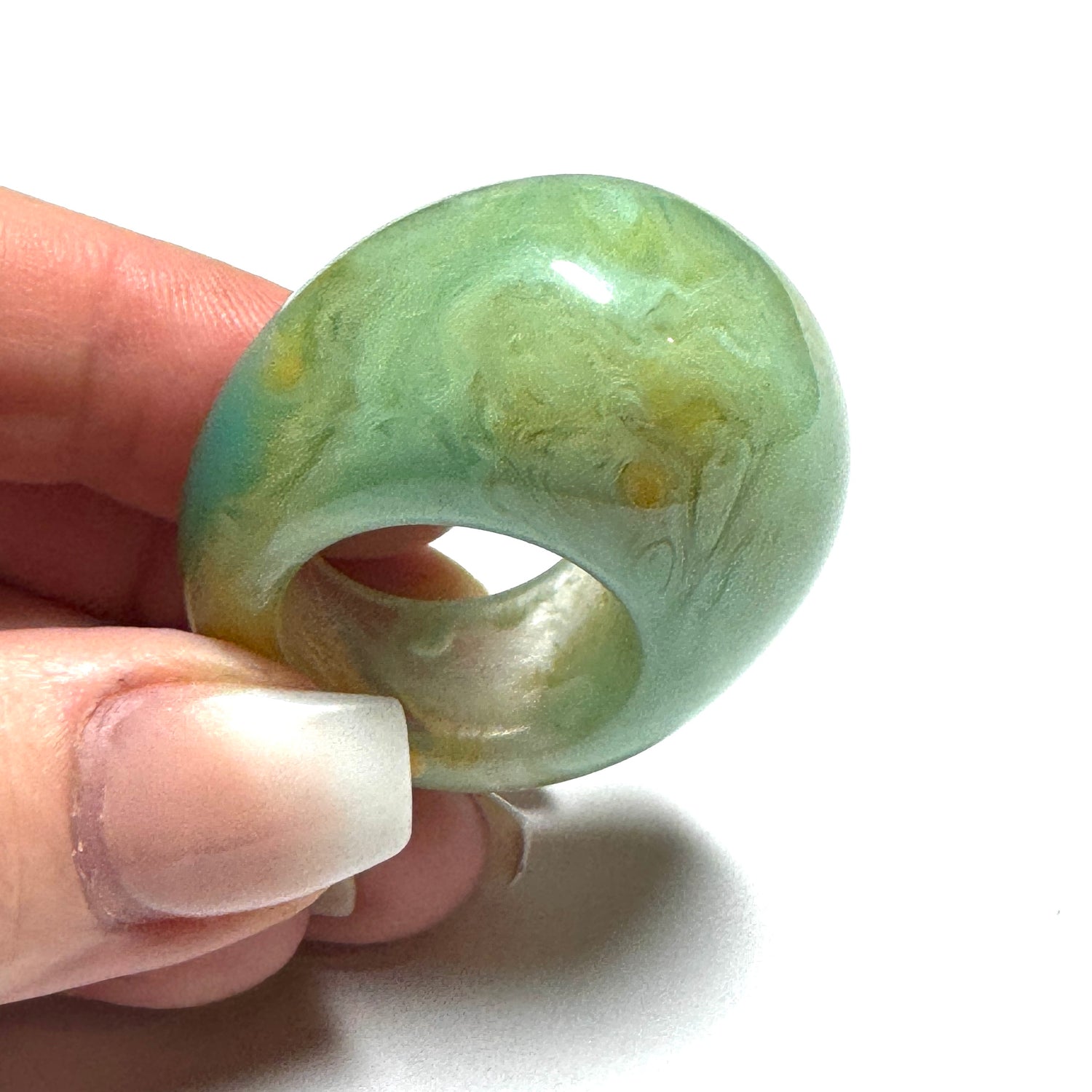 Forma Resin Ring – Turquoise Sediment