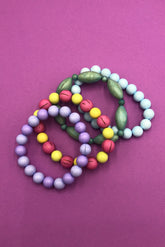 colorful beaded bracelet set