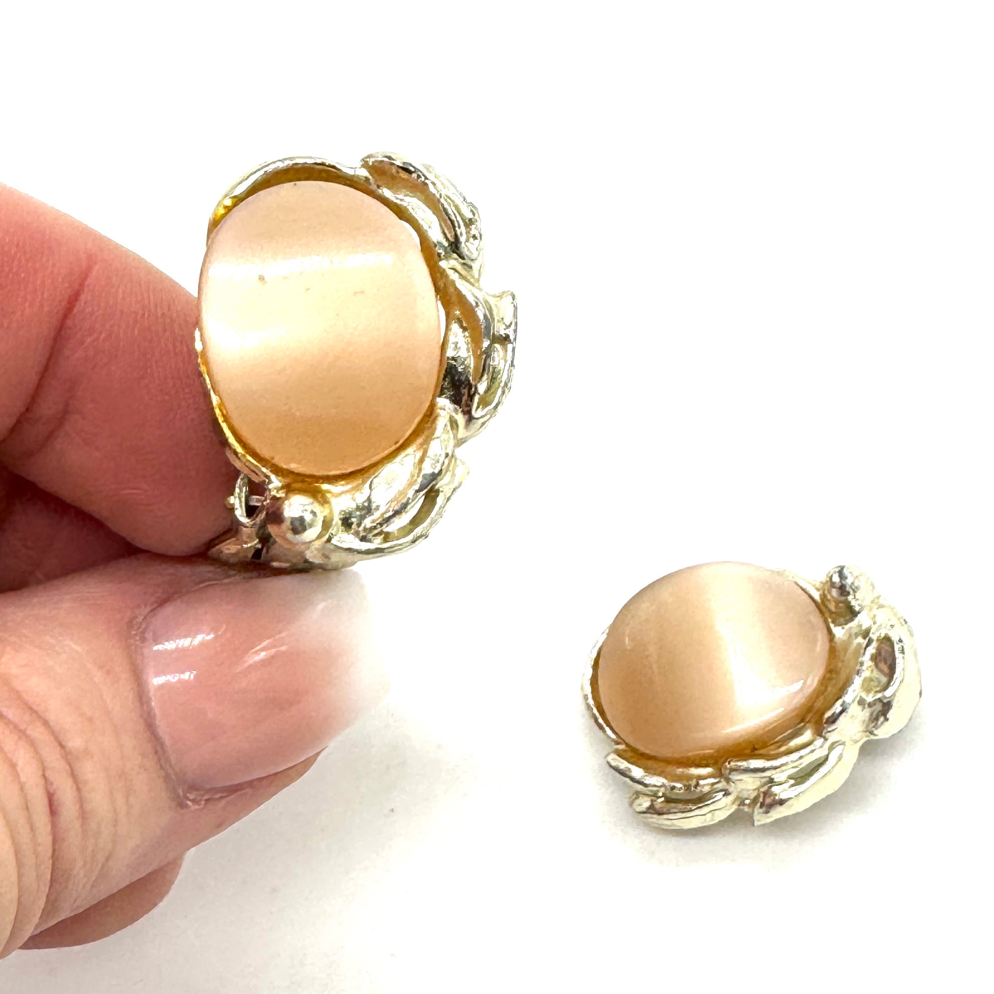 Harvest Moon Earrings, One Of A Kind - Estate Thermoset Event!
