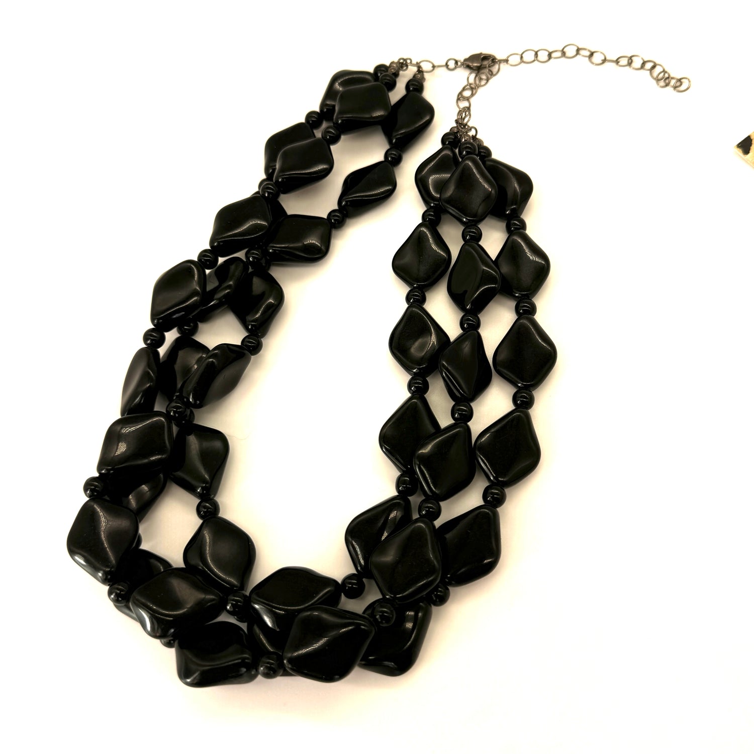 Black Twisted Diamons Morgan Necklace