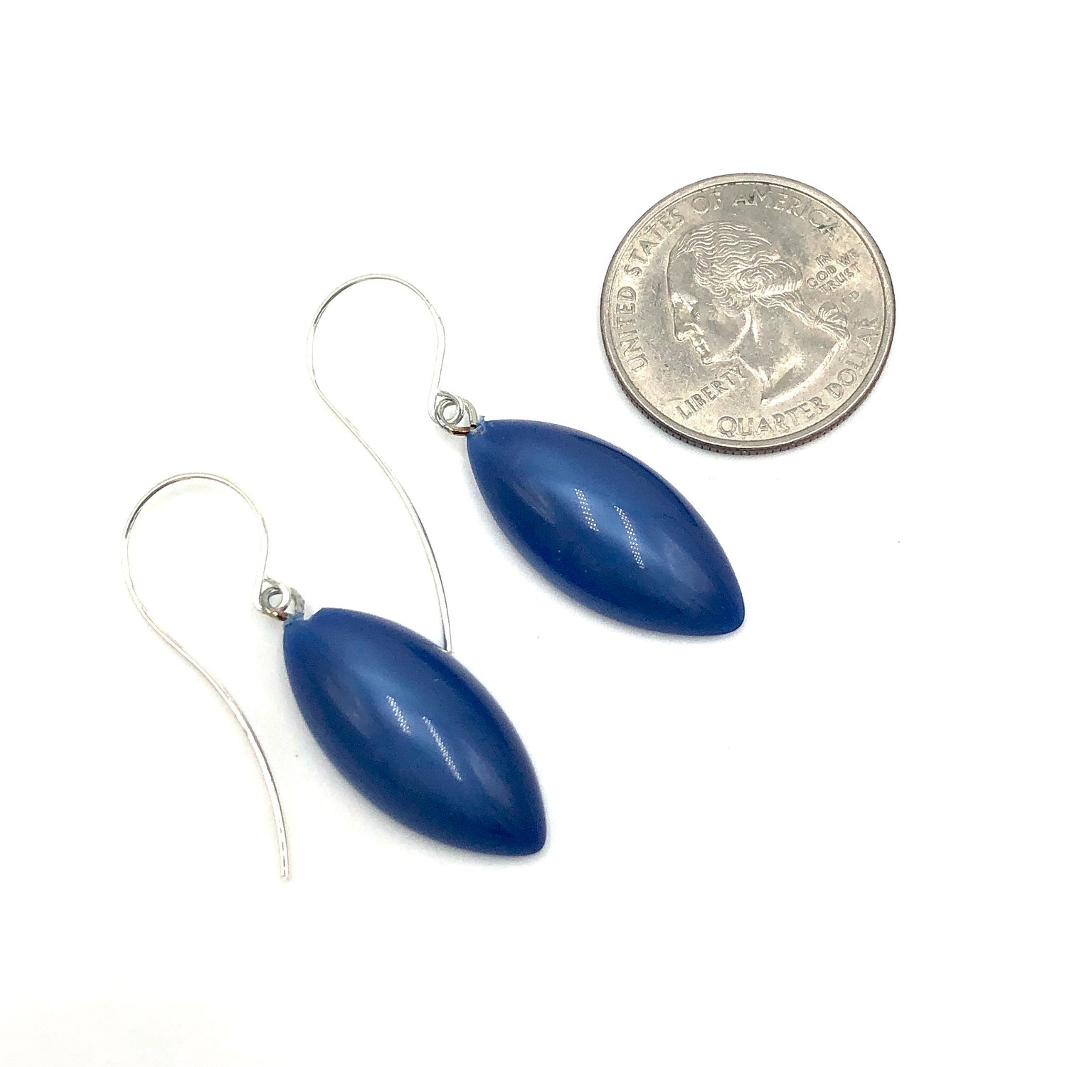 Sapphire Moonglow Marquis Drop Earrings