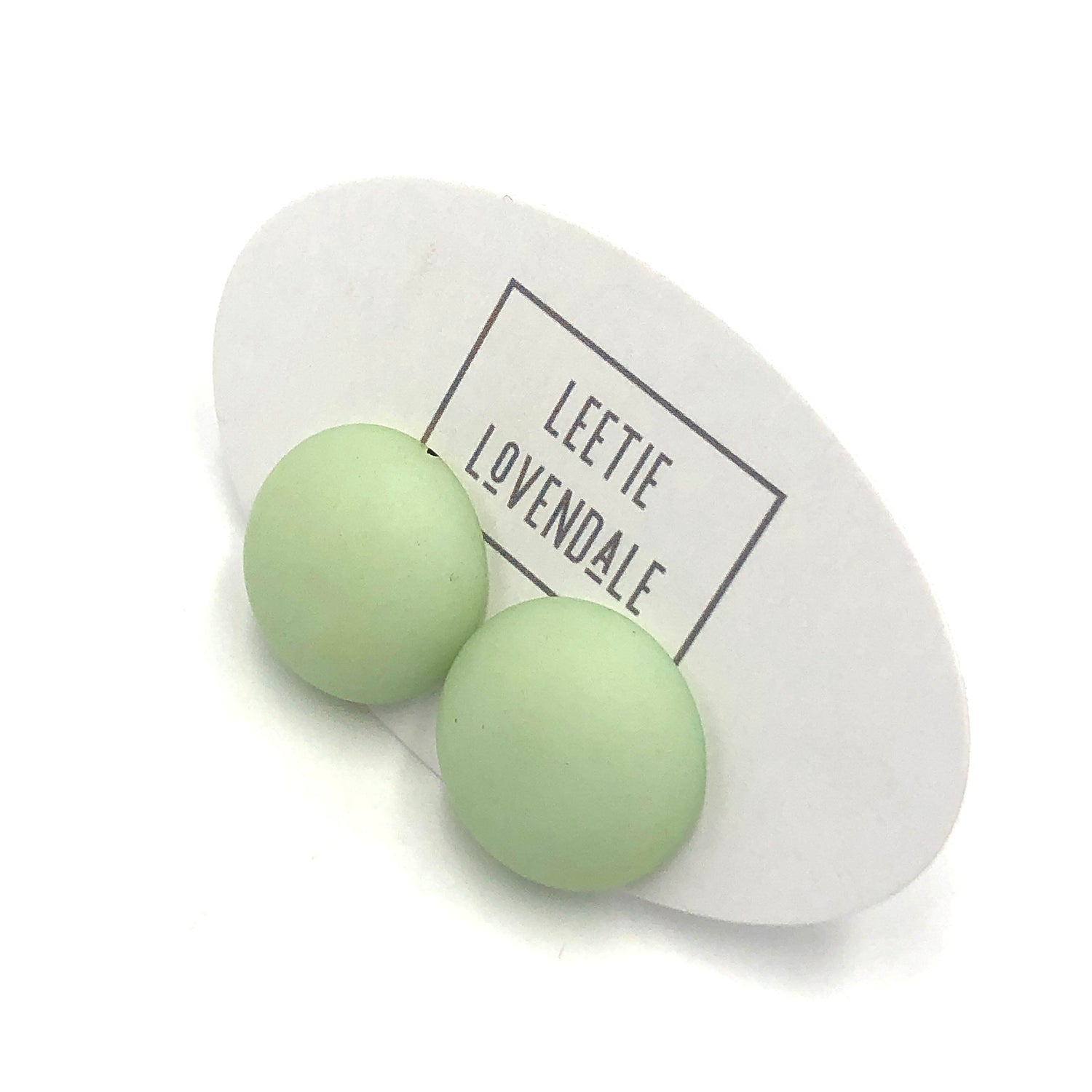 Retro Pumped Up Pastel Button Stud Earrings