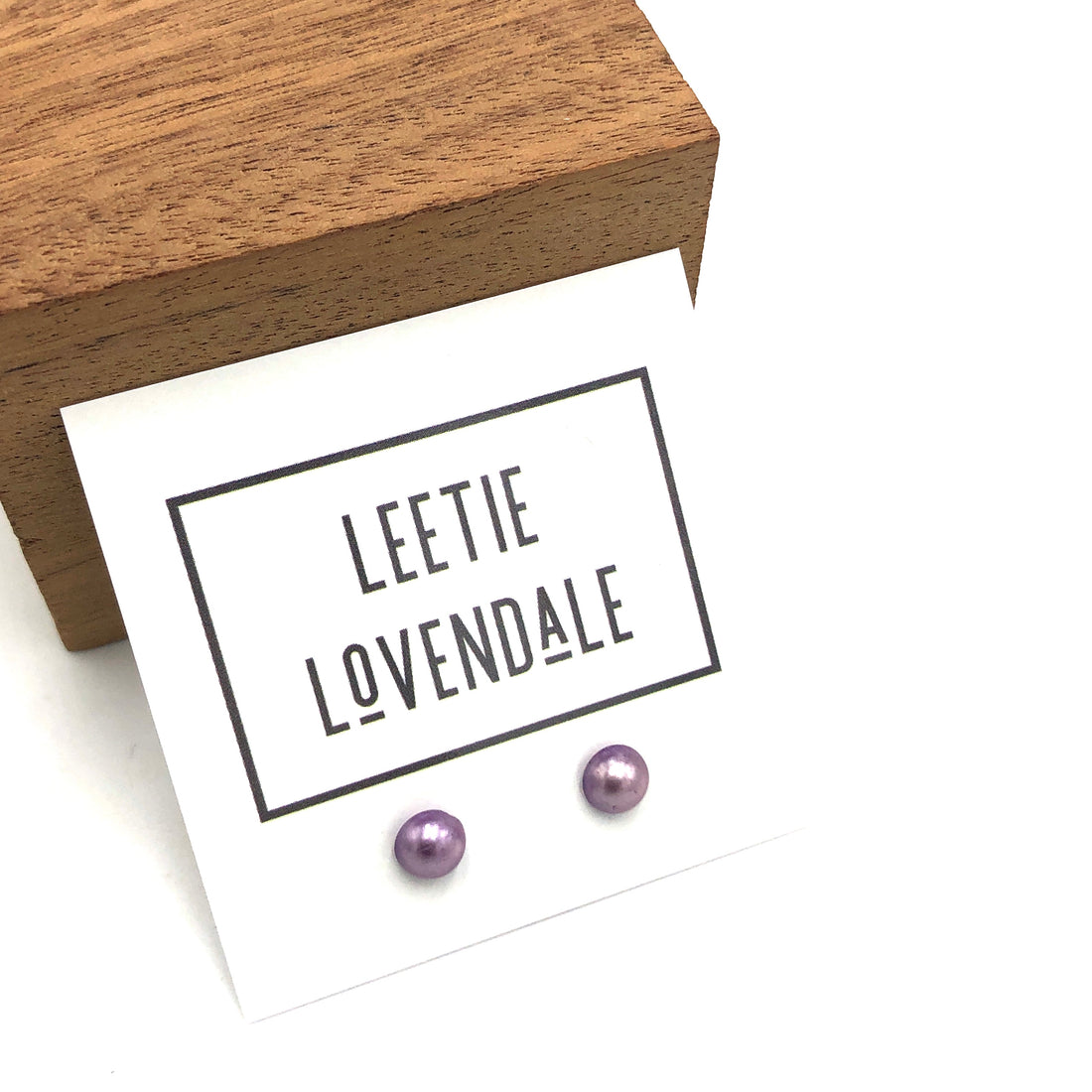 Purple Pearl Tiny Stud Earrings *