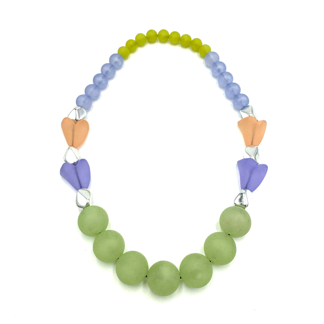 Frosted Sherbet Stretch Bauble Necklace - Shortie *