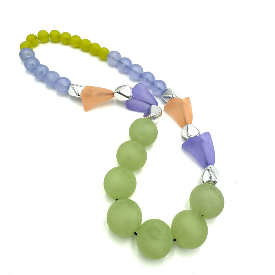 Frosted Sherbet Stretch Bauble Necklace - Shortie *