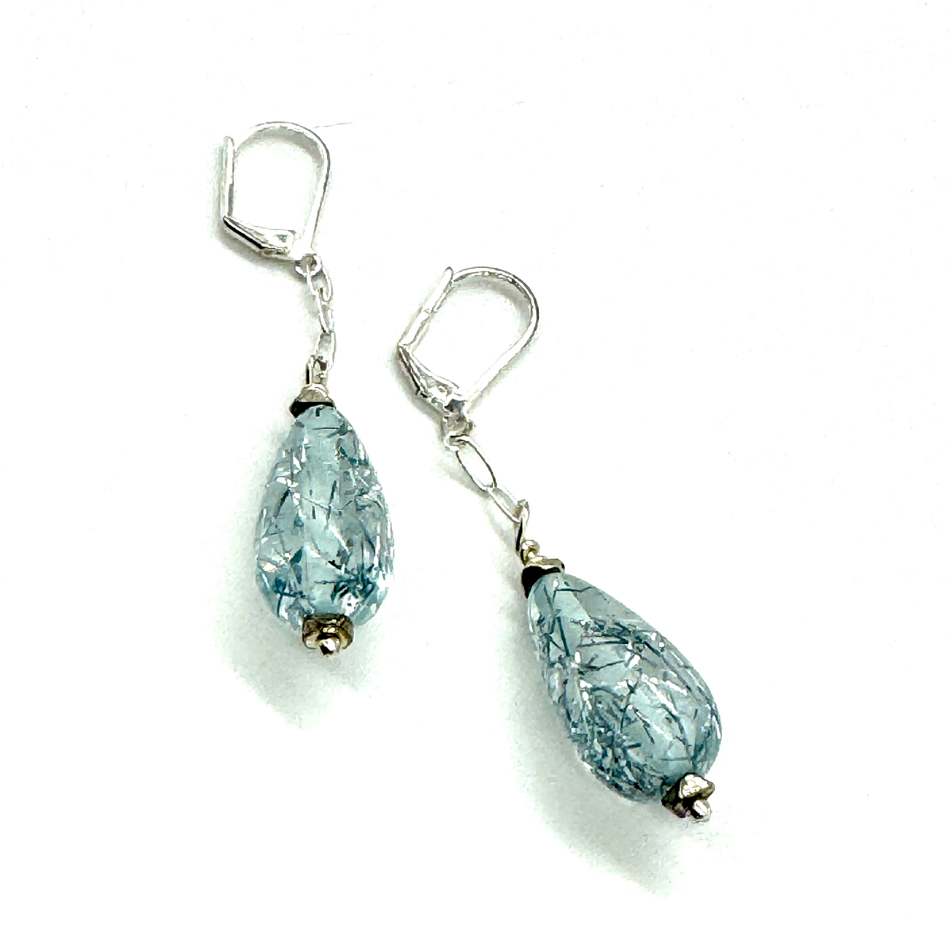 Esther Glitter Chain TearDrop Earrings