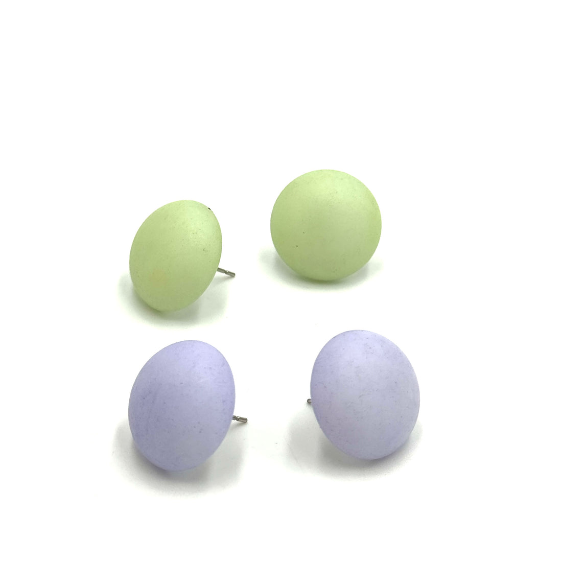 Retro Pumped Up Pastel Button Stud Earrings