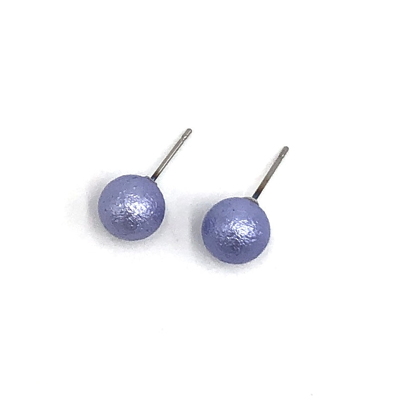 periwinkle color pitted ball stud earrings