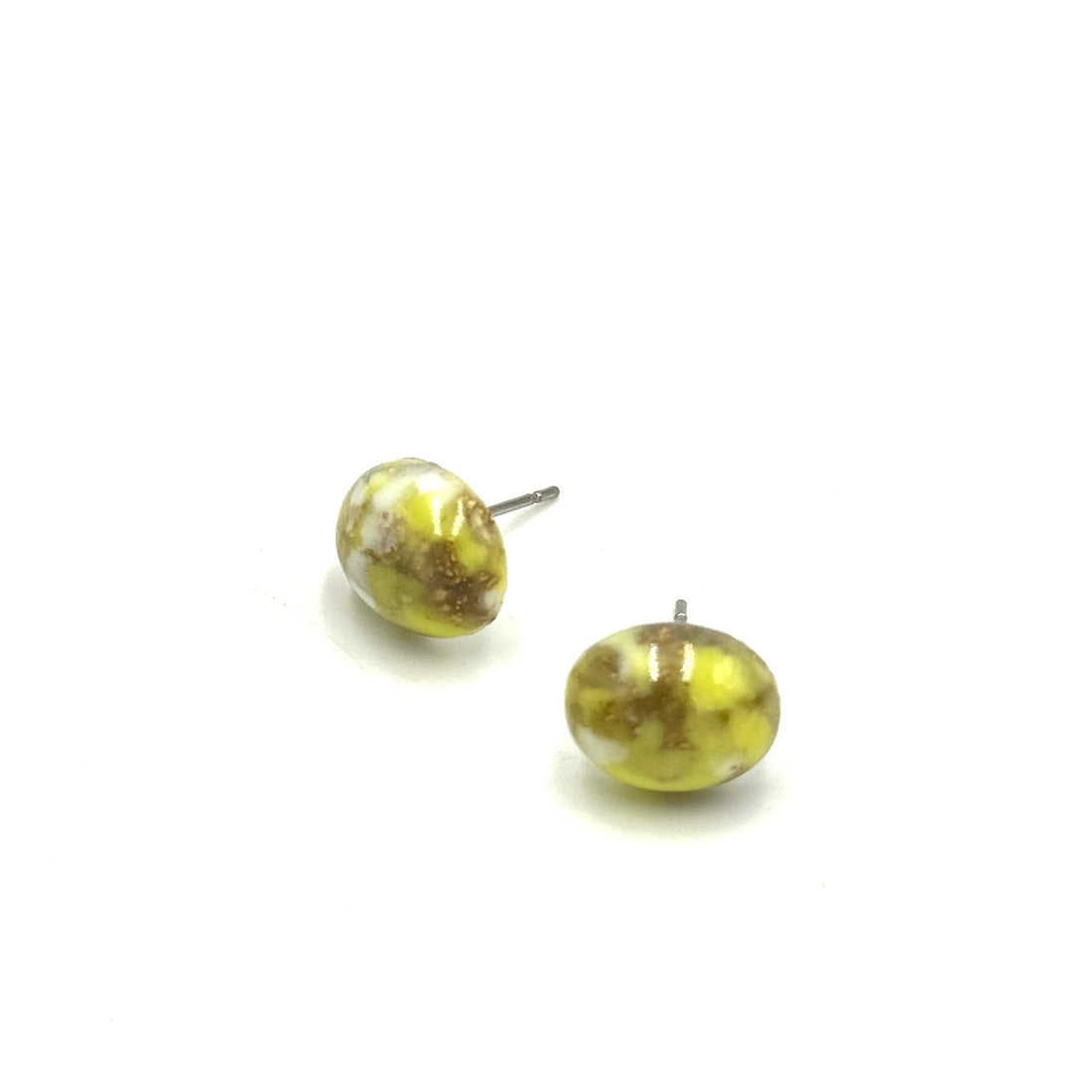 oval button stud earrings