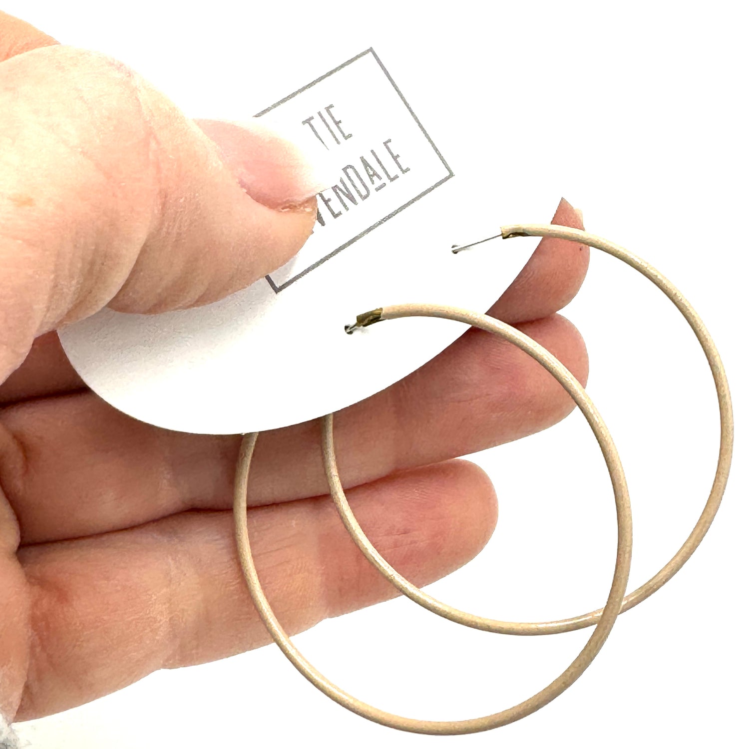 Wire Thin Vintage Enamel Hoop Earrings