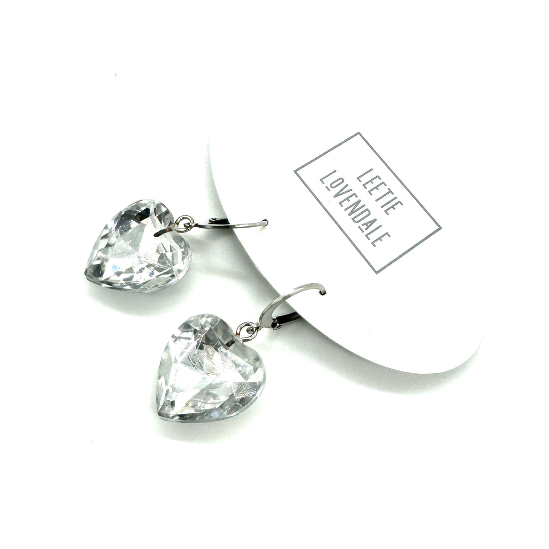 Shine On Heart Drop Earrings *Leetie Dealio!*