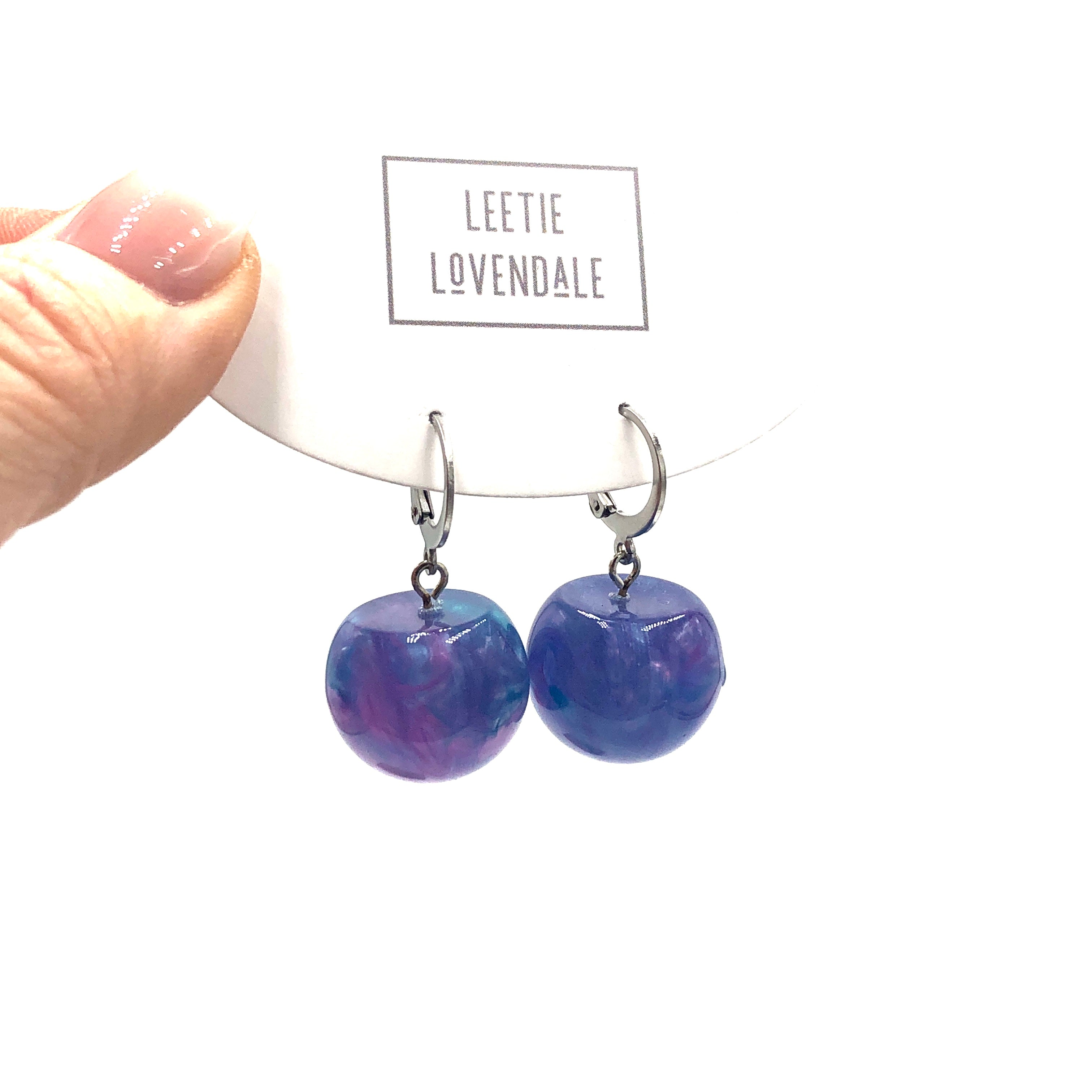 Peri Lilac Bob Cuff Drop Earrings