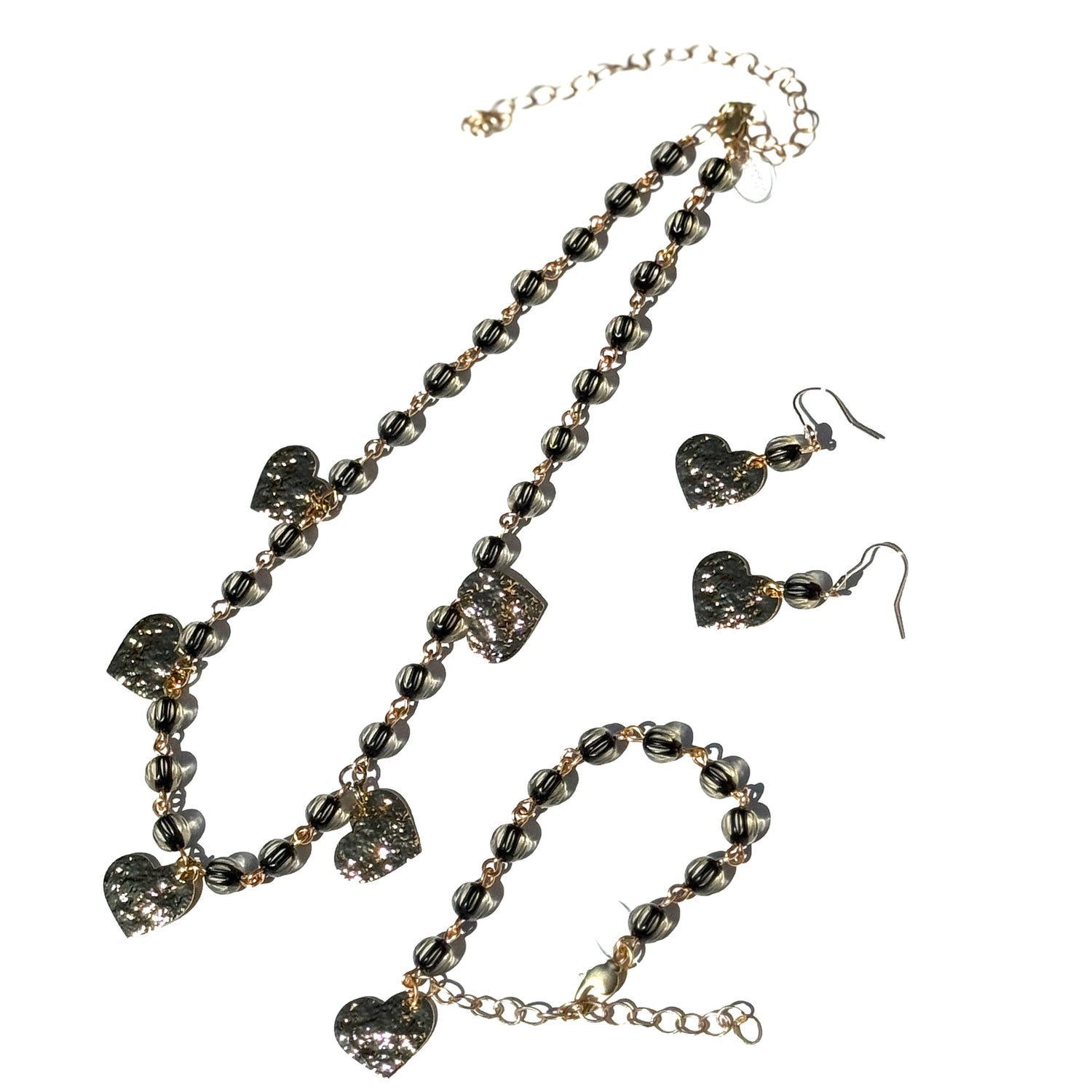 Midnight Gilded Hearts Amelia Necklace