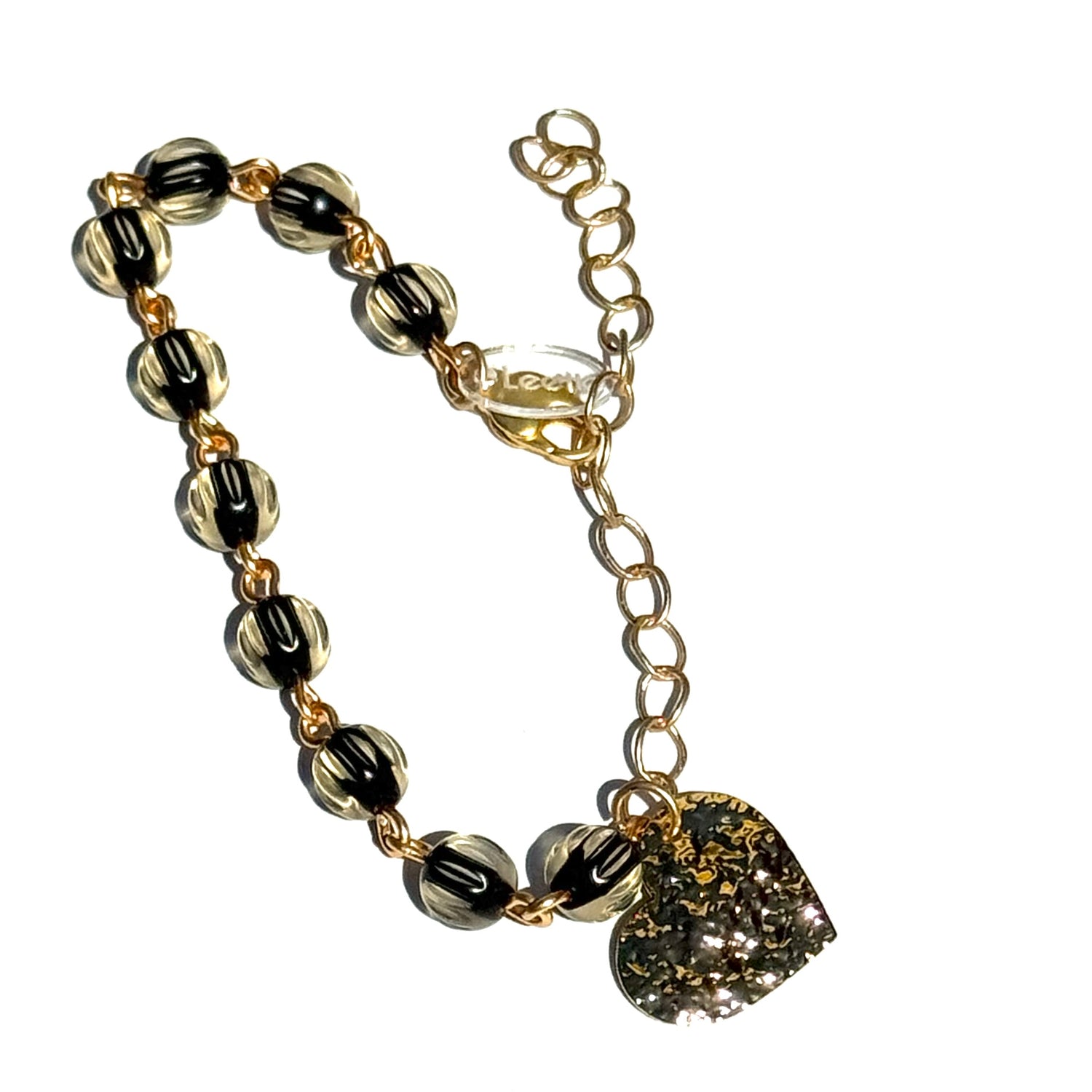 Midnight Gilded Hearts Betsy Bracelet