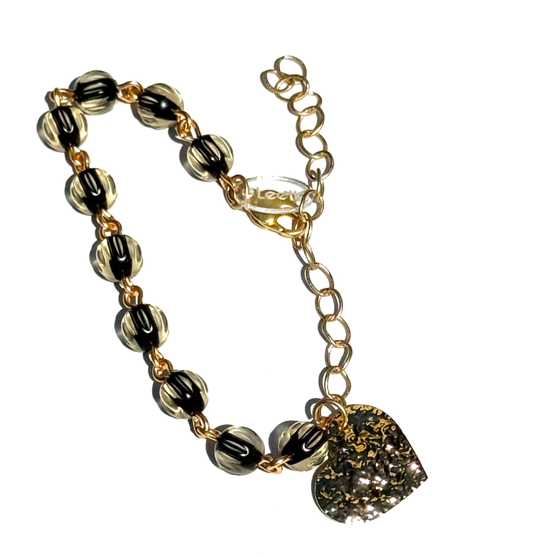 Midnight Gilded Hearts Betsy Bracelet