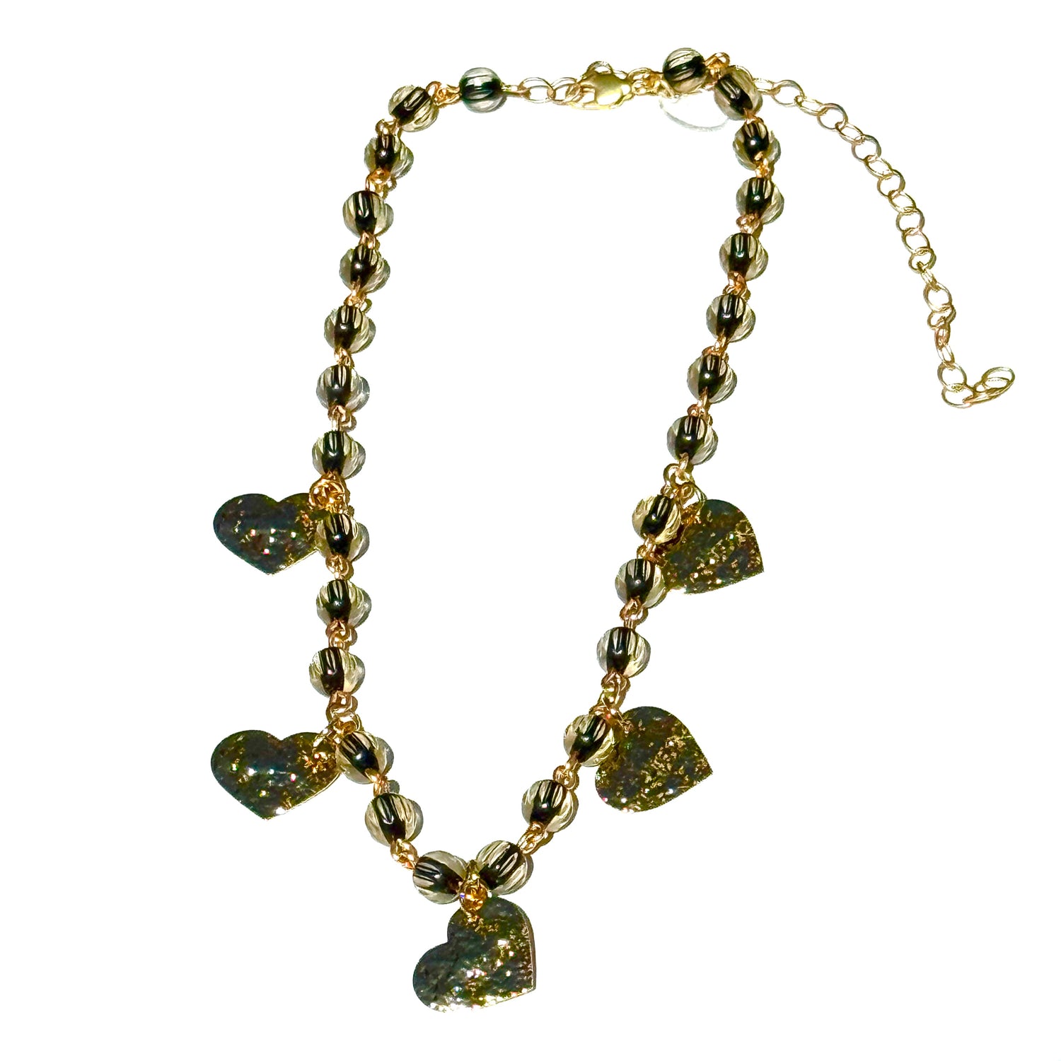 Midnight Gilded Hearts Amelia Necklace