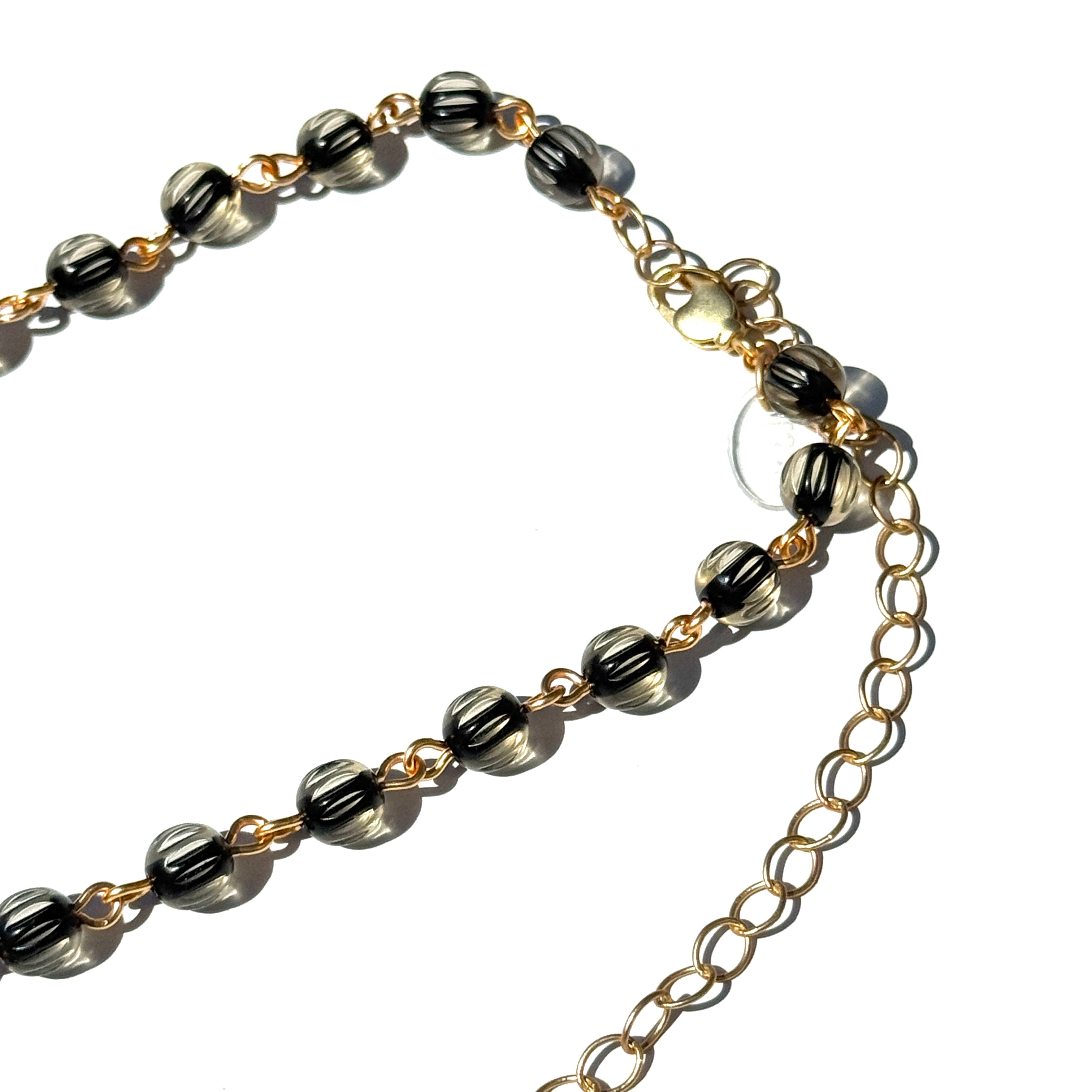 Midnight Gilded Hearts Amelia Necklace