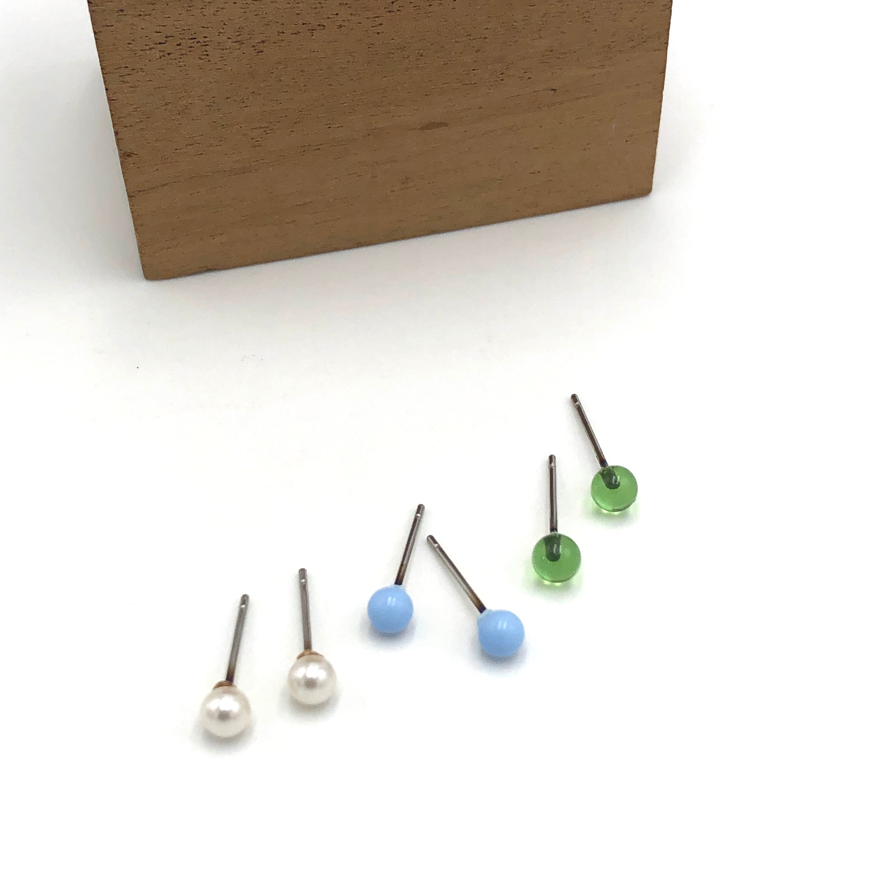 ice blue stud earrings