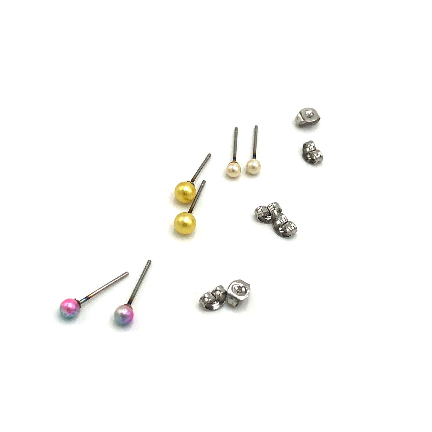 Pastel &amp; Classic Pearls Tiny Studs Earrings Set
