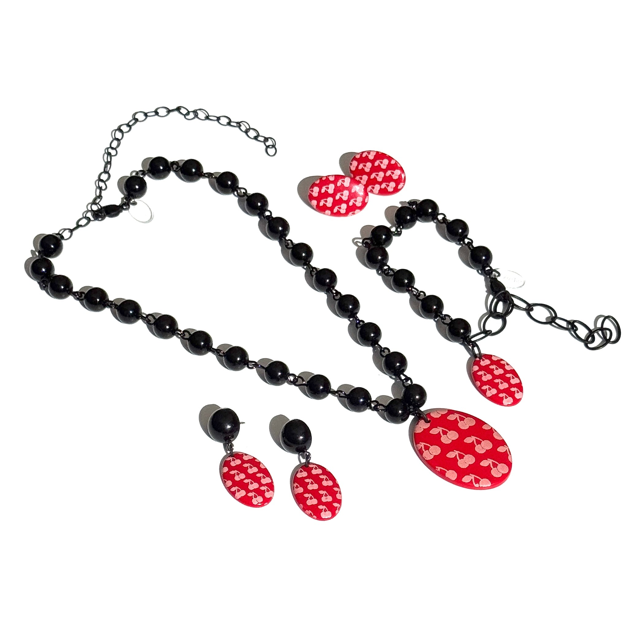 Lucky Cherries Retro Drop Earrings