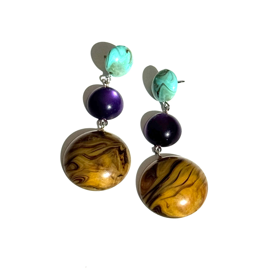 Festival Glow Tri Dot Earrings