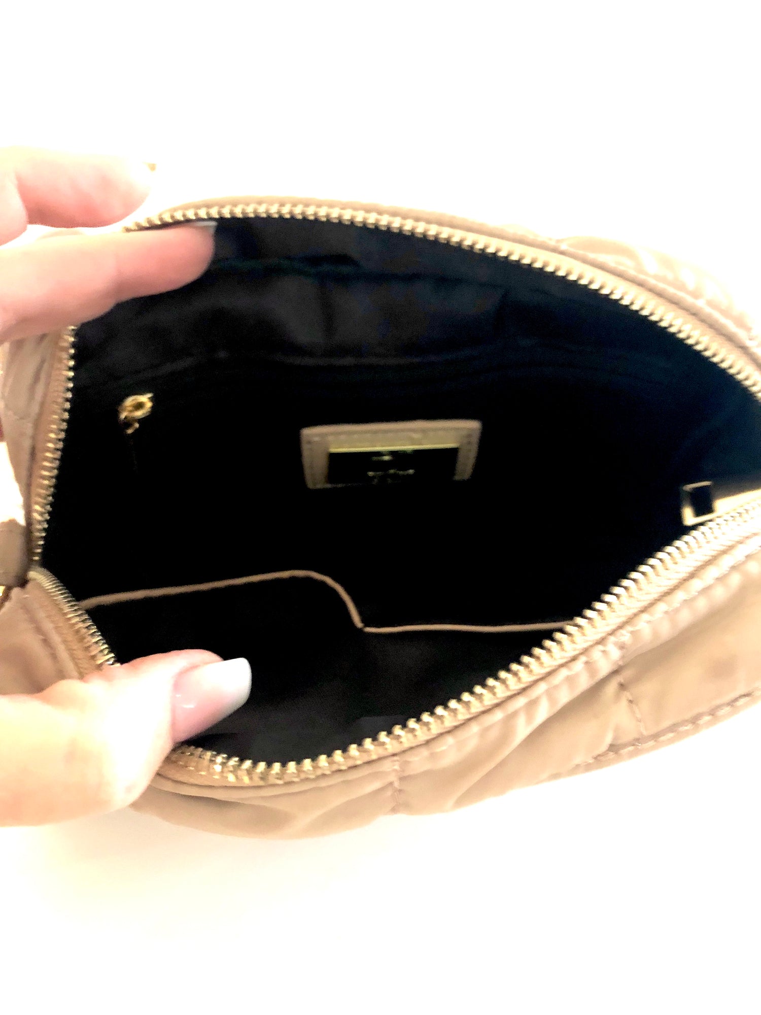 black purse inside