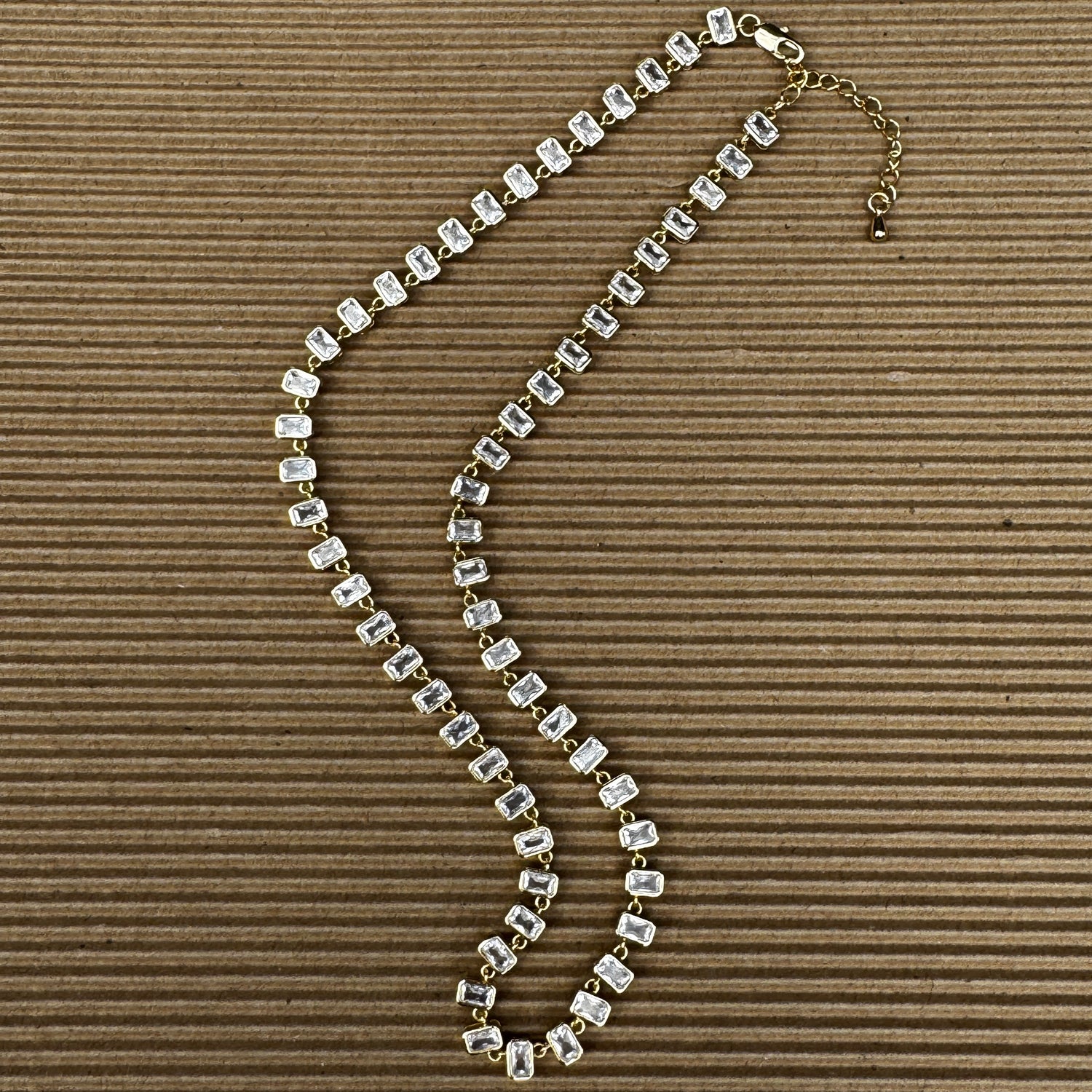 Solenne Baguette Necklace - Leetie Finery Collection