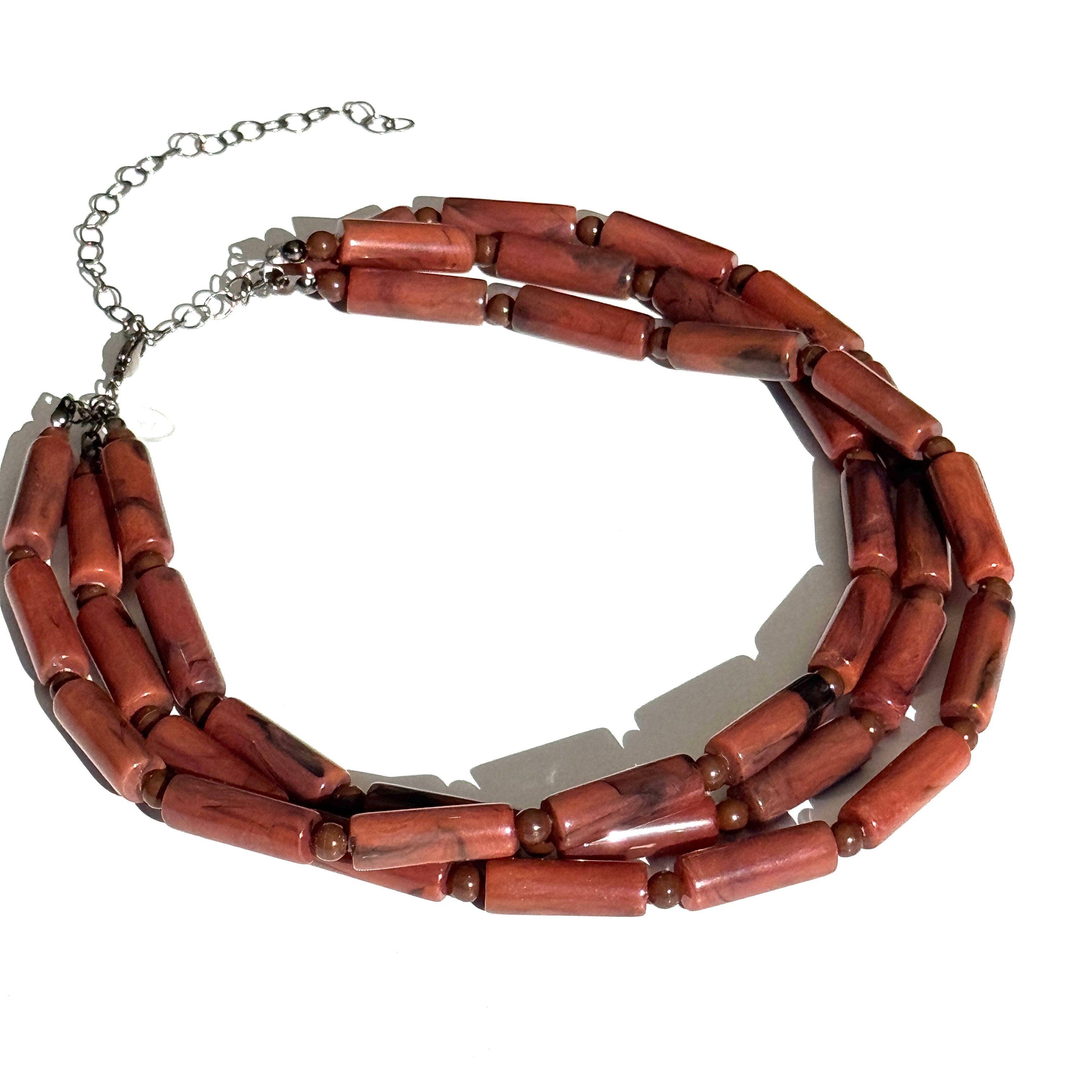 Redwood Marbled Morgan Necklace