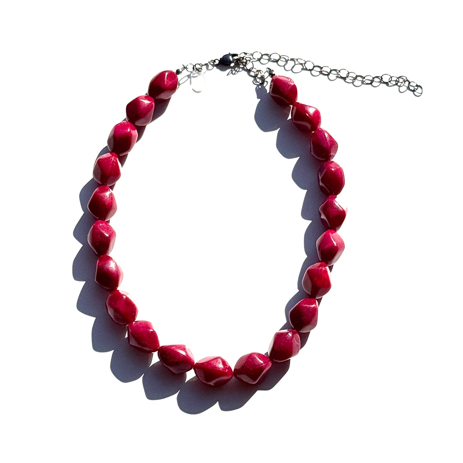 Cranberry Nugget Marco Necklace