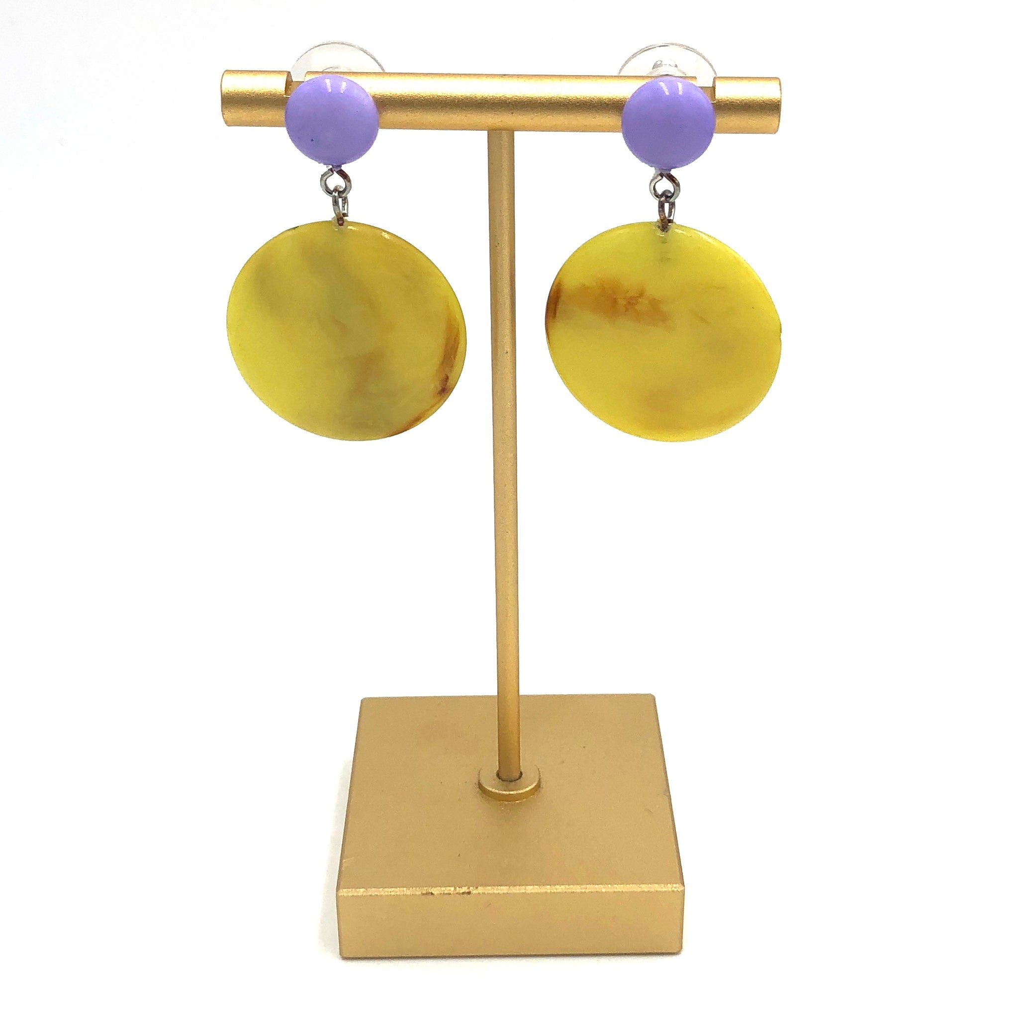 Periwinkle/Butter Lucite Sarah Drop Earrings