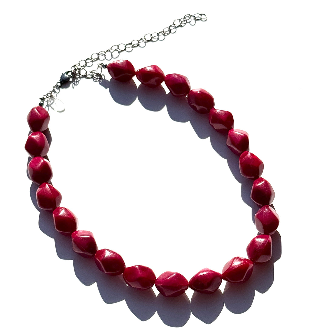 Cranberry Nugget Marco Necklace