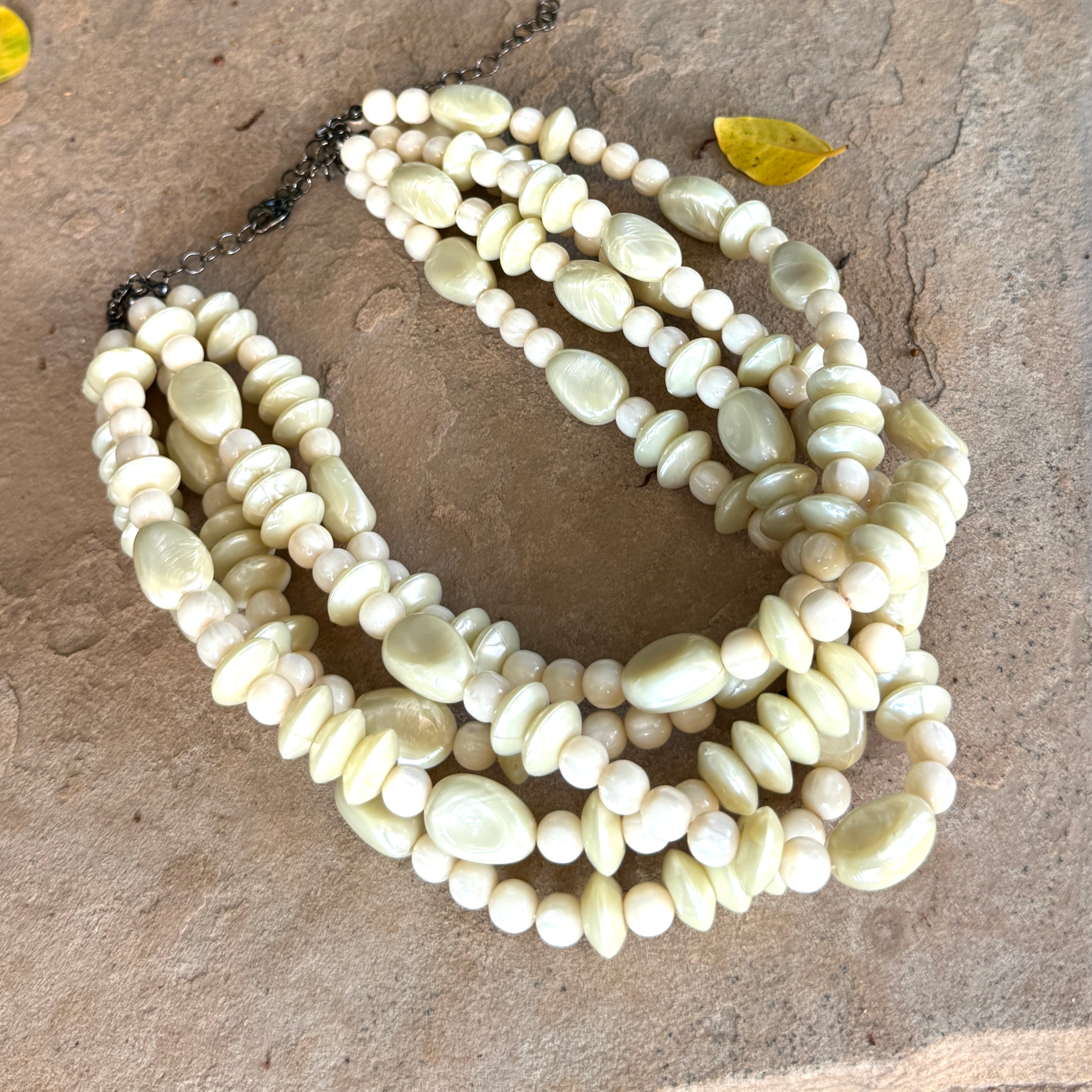 Vanilla Cream Aura Glow Sylvie Necklace