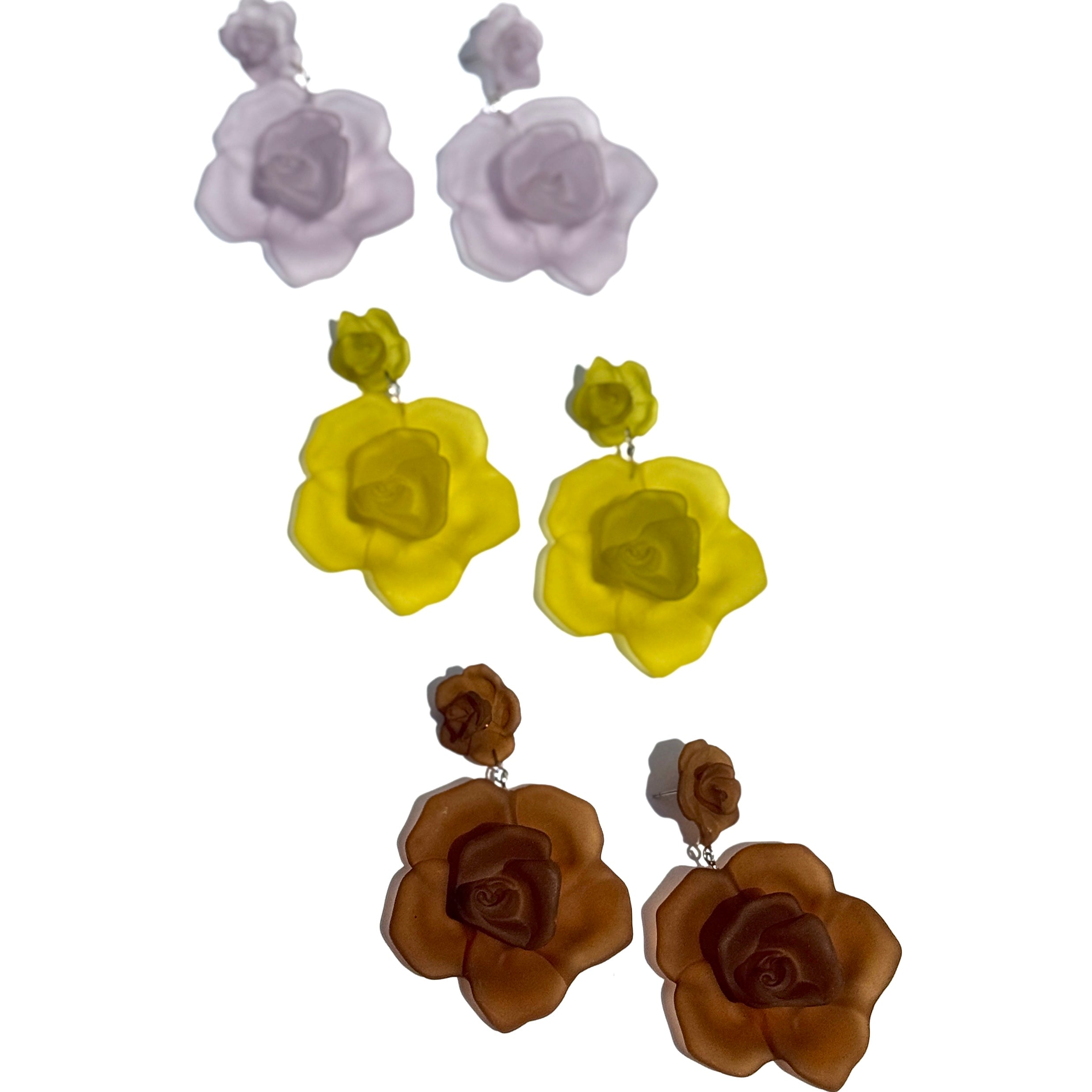 Frost Flower Corsage Earrings